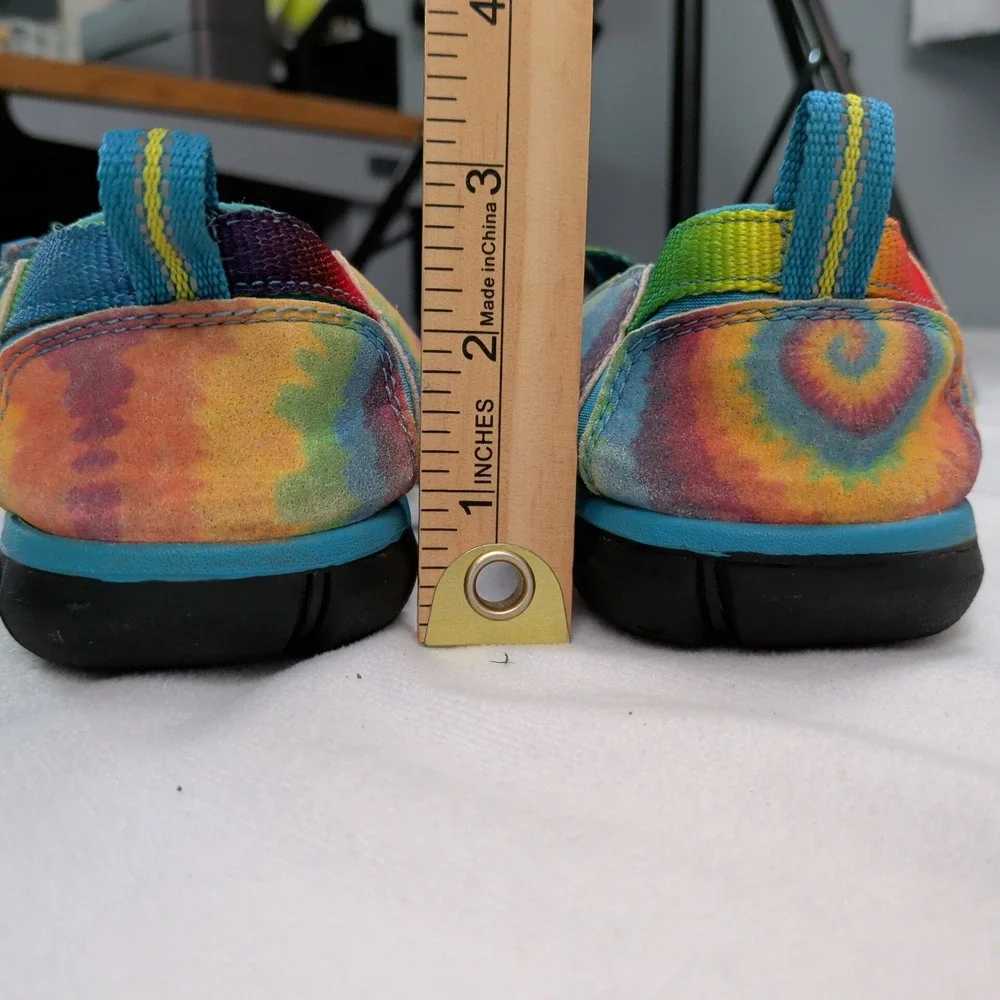 Keen Seacamp II CNX Rainbow Tie Dye Sandals Kids 3 Granola Girl Water Shoe‎